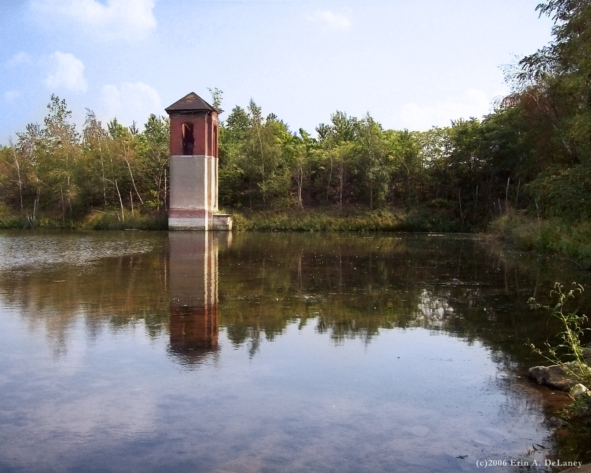 JC Reservoir Screenhouse Reflections, 2013