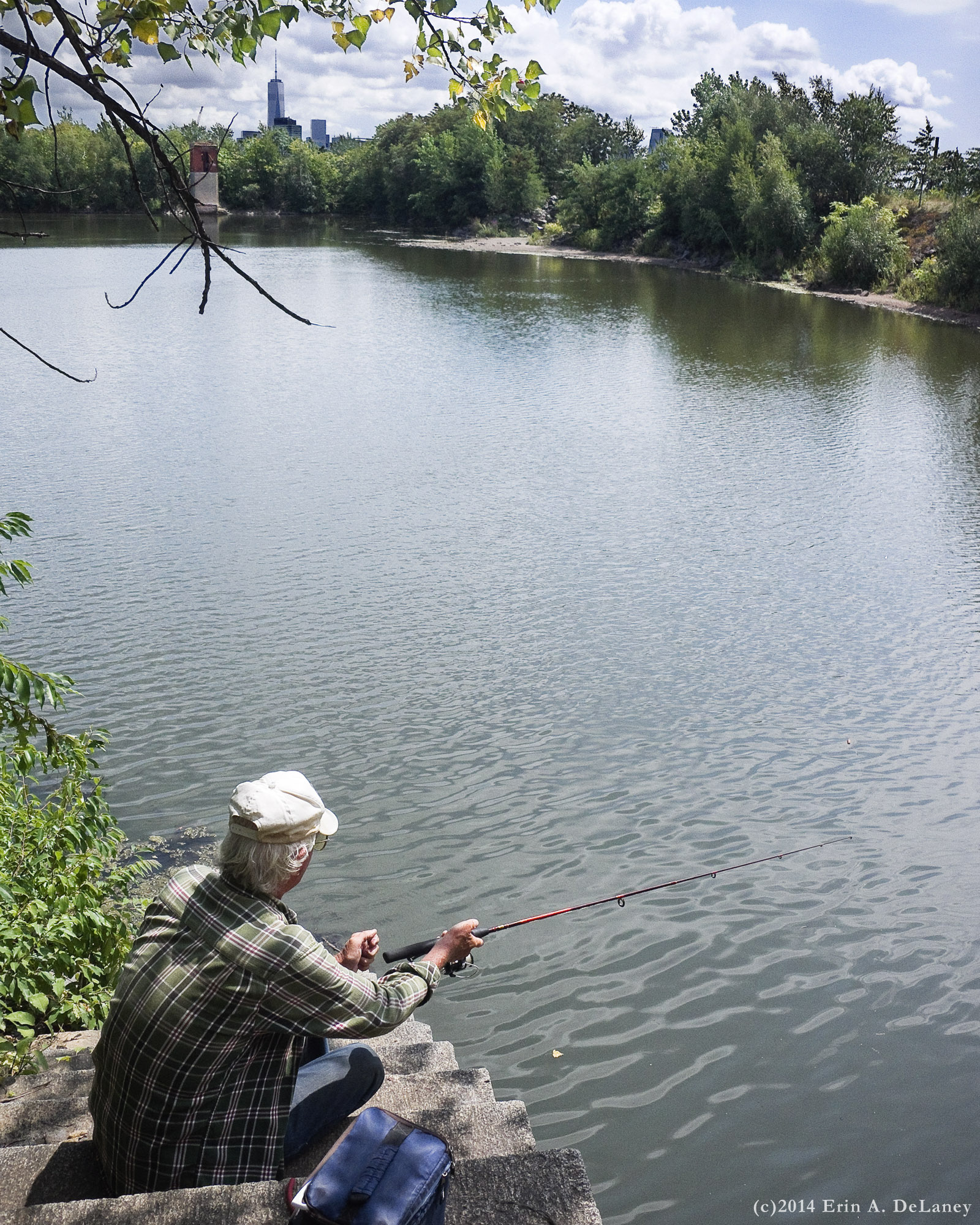 Fishing from the Gatehouse Steps, 2014