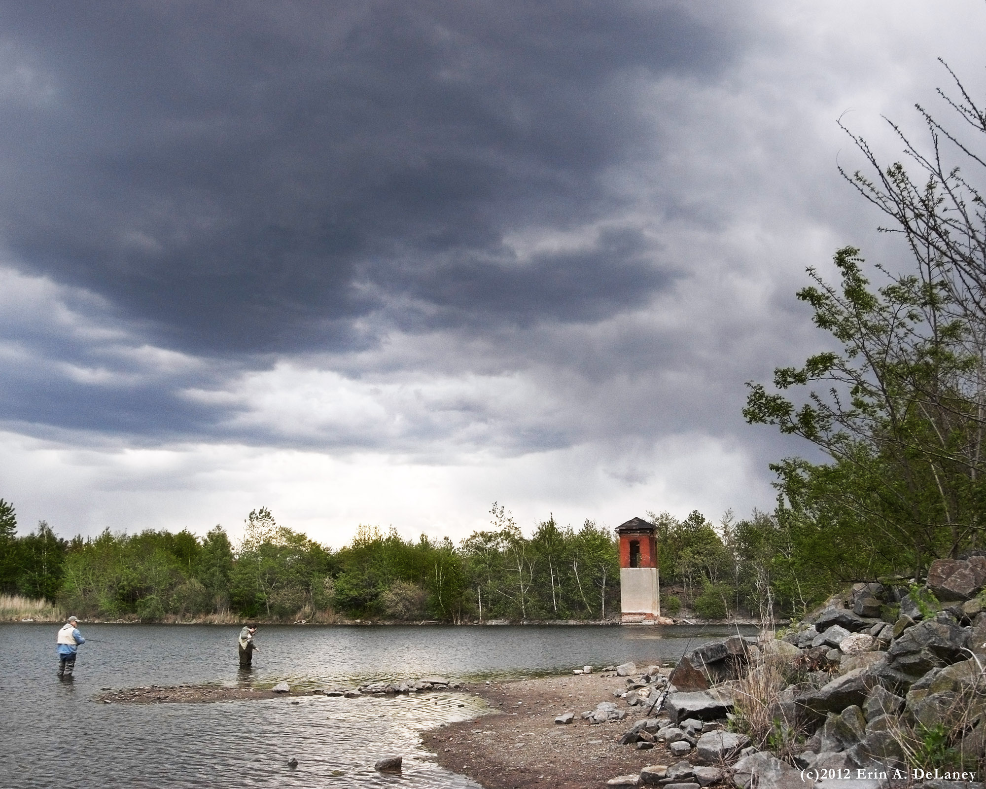 Fishing on a Stormy Day in the JC Reservoir, 2012