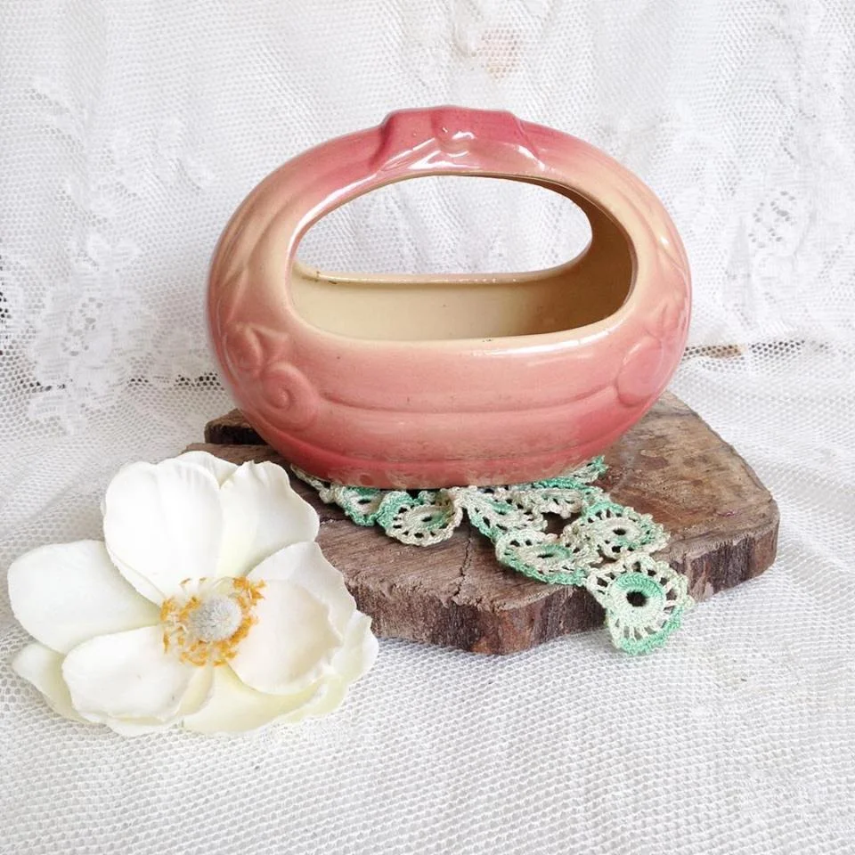 Vintage Rosy Planter: $10 + shipping