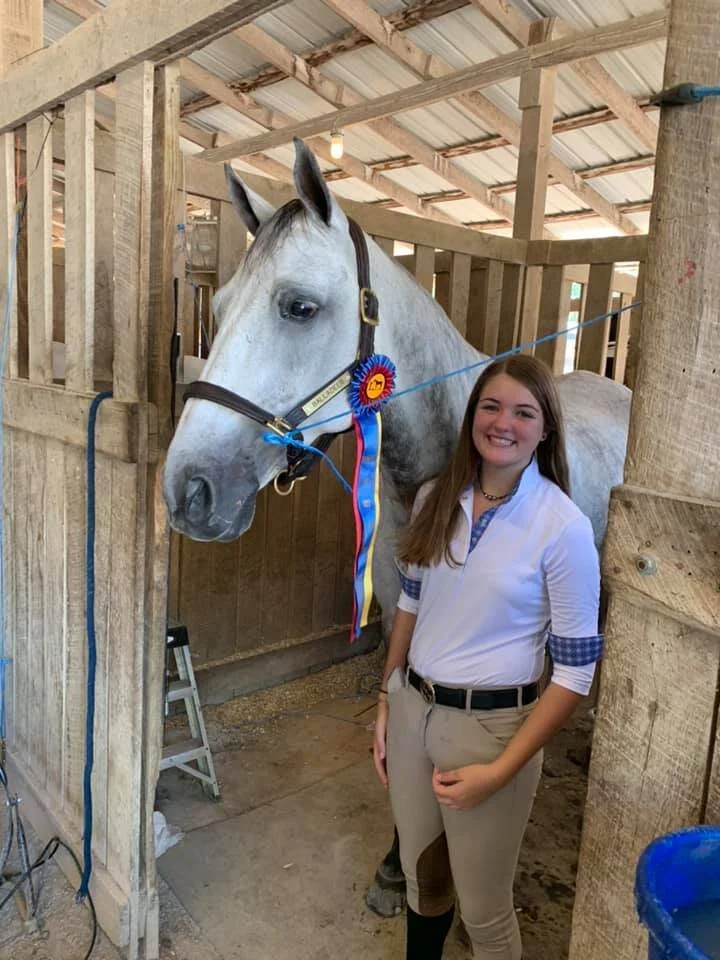 Lauren and “Captain” with their Champion prize. Lauren and Captain paired up earlier this year and have had much success together.