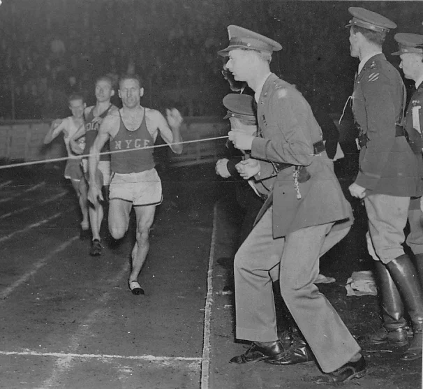 Don Lash (middle) Glenn Cunningham (on right side)