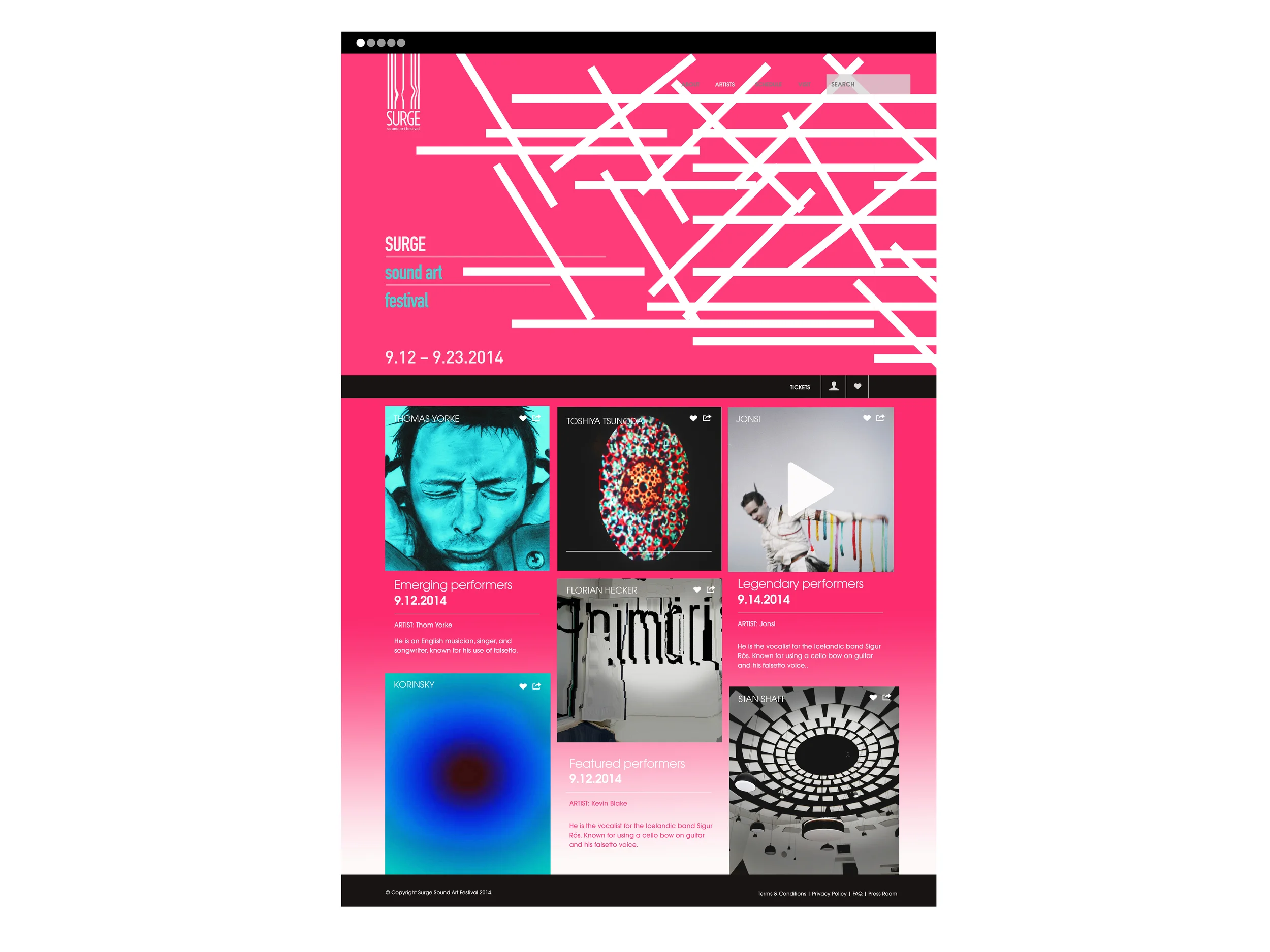 Sound art festival for ipad