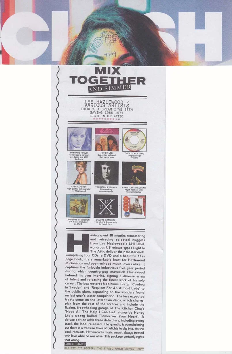 Lee Hazlewood There's A Dream I've Been Saving: Lee Hazlewood Industries Clash Magazine Dec. 2013