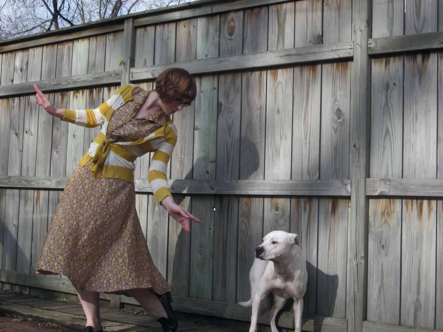 Backyard dance party: Now with more neighbordog.