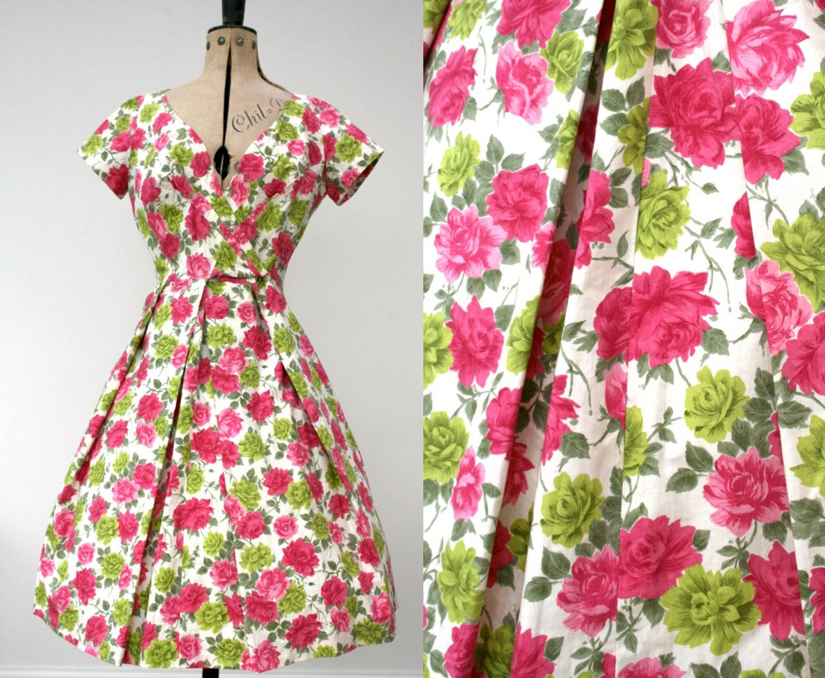 A vintage Horrockses dress currently for sale on Etsy