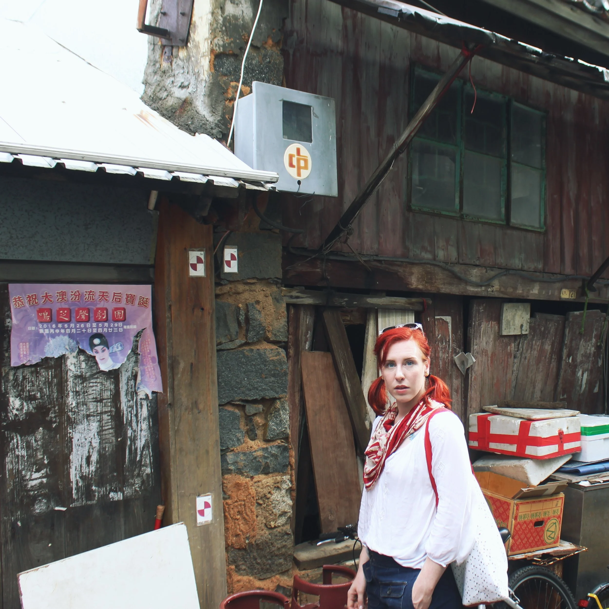 In Tai O, a small fishing village on the coast of Lantau Island. It felt so sleepy compared to Hong Kong.