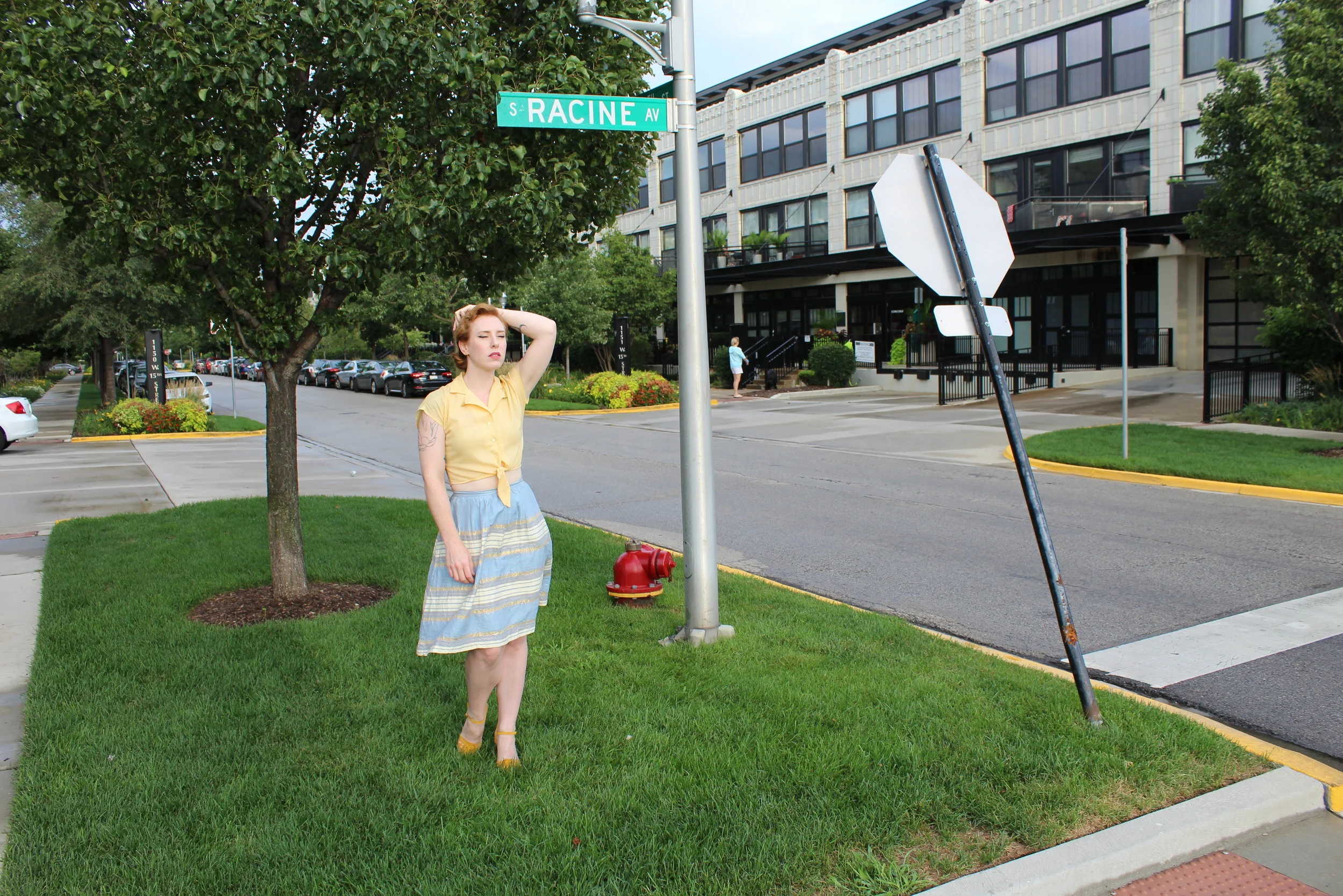Doesn't really matter how sultry you look with a fire hydrant, the back side of a stop sign, a lady walking her dog, etc in the background.