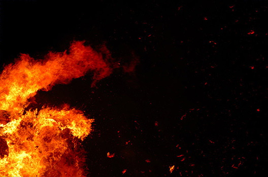 “The sparks rushed upward and died in the starless dark. Not all dying words are true and this blessing is no less real for being shorn of its ground.” — Cormac McCarthy, The Road . ( Photo : Gregory Bodnar . CC BY-SA 2.0 .)