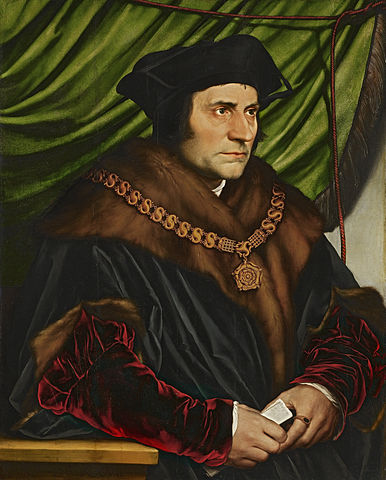 Hans Holbein the Younger's portait of Sir Thomas More , who stuck by his belief in right and wrong and was executed for questioning Henry the VIII's choices. Sound familiar, fans of the Starks? Portrait at the Frick Collection in New York.
