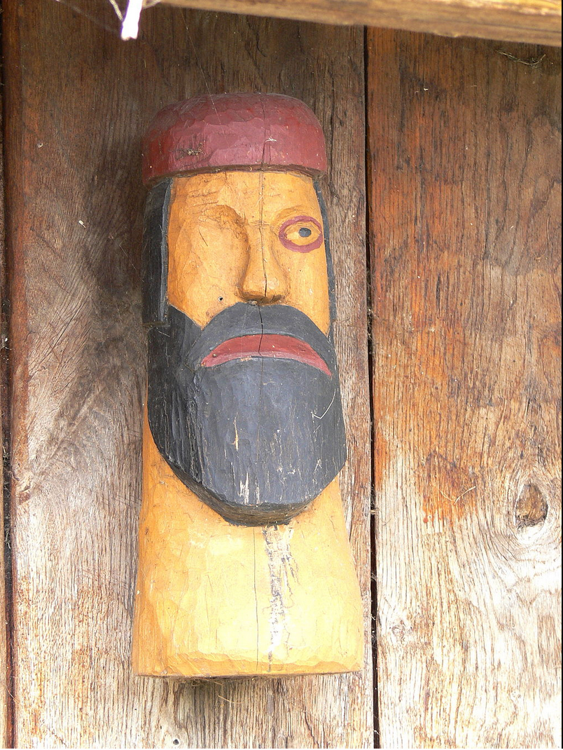 Viking museum Foteviken. Sculpture of God Wotan (another name for Odin). Photo: Wolfgang Sauber. CC BY-SA 3.0 . 