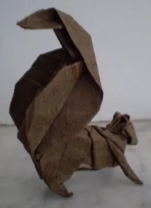 Squirrel, modified from Michael LaFosse 's design and folded by yours truly.