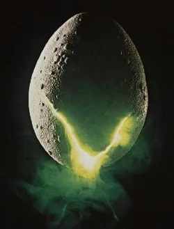 Detail from Alien 's theatrical poster (1979)