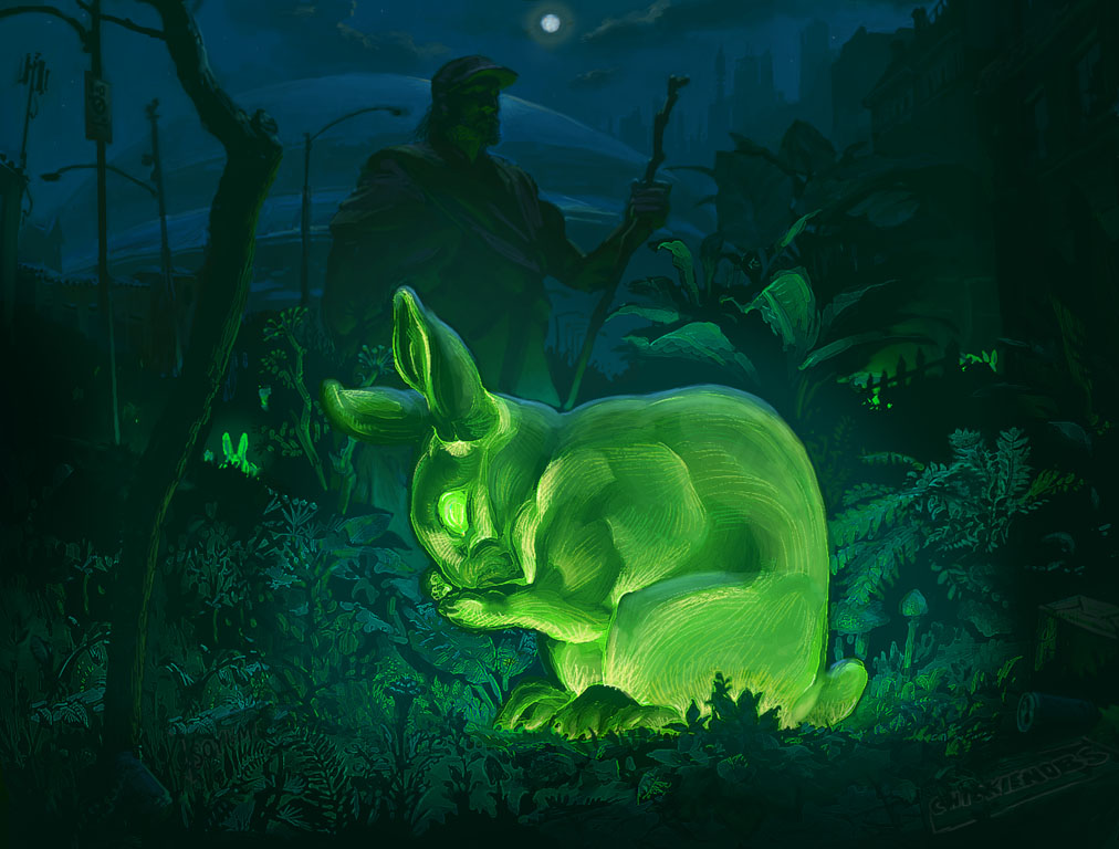 One of the many genetically altered creatures of the pre- and post-flood world. Illustration: Jason Courtney . CC BY-NC-SA 2.0 .