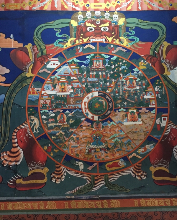 Mural of the Wheel of Life. (Photo by author, 2016)