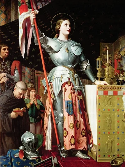 Jean August Dominique Ingres, " Joan of Arc at the Coronation of Charles VII " (1854)