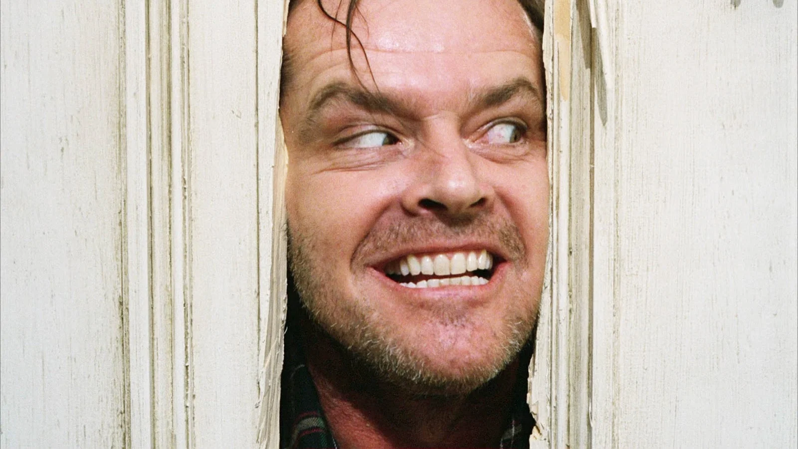"Heeeere's Johnny!" Jack Nicholson as Jack Torrence in Stanley Kubrick’s The Shining (1980).