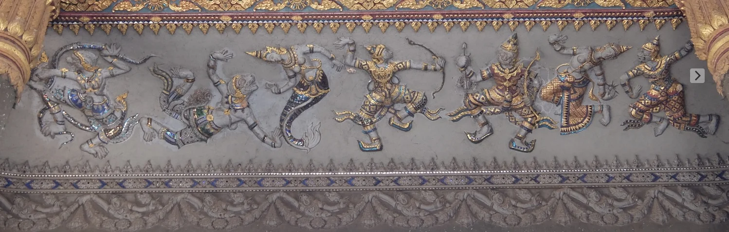 There’s Hanuman, taking a breather from searching for Sita and wooing a lovely mermaid.