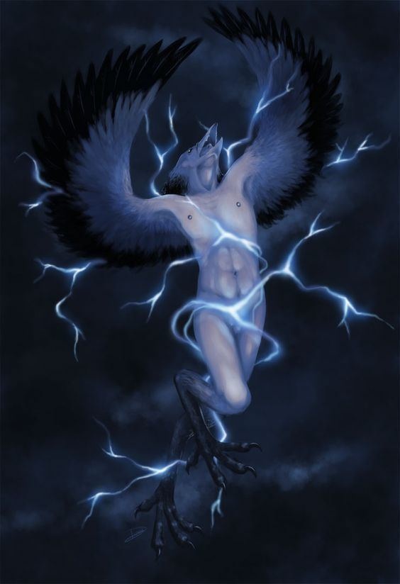 This guy will light up your blood and then drink it. As an added bonus you are mad for him until your dying day. Ipundulu—Lightning Bird