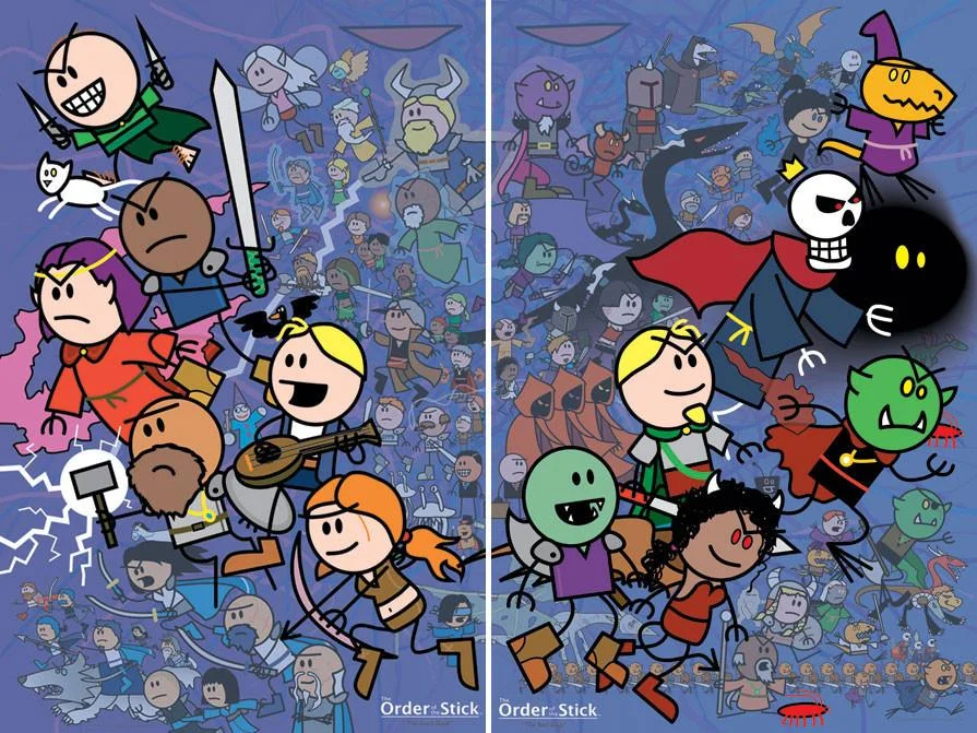 Don’t be fooled by the simplicity of the artwork—the heroes and villains in The Order of the Stick are richly drawn (pun intended), complex, and full of surprises.