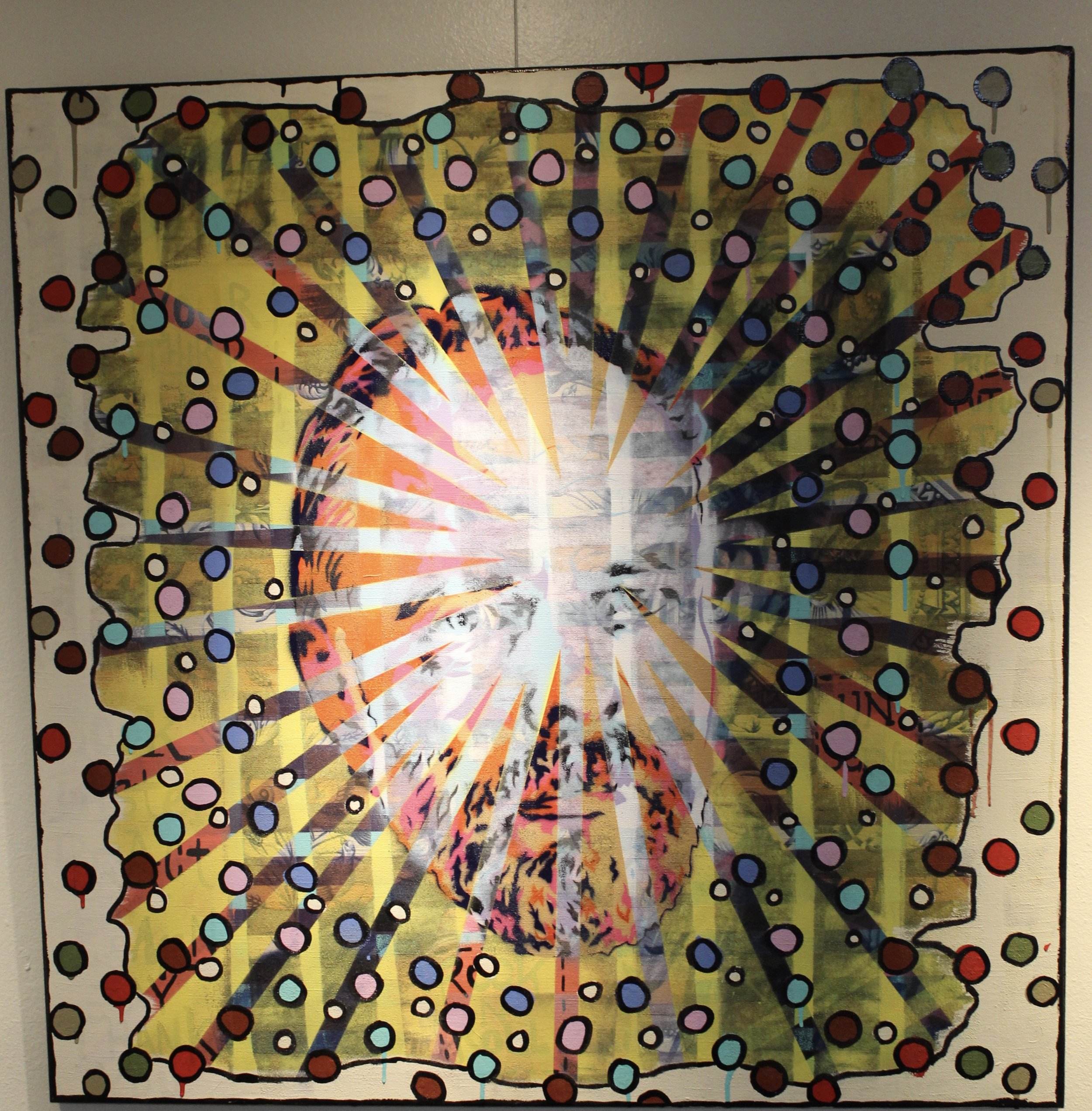 Portrait of Philip K. Dick by New Orleans artist, Brent Houzenga. Exhibited on August 9, 2019 along with many of his other works for the 2nd International Philip K. Dick Festival at the Center for the Arts and Community Enrichment, Fort Morgan, CO.