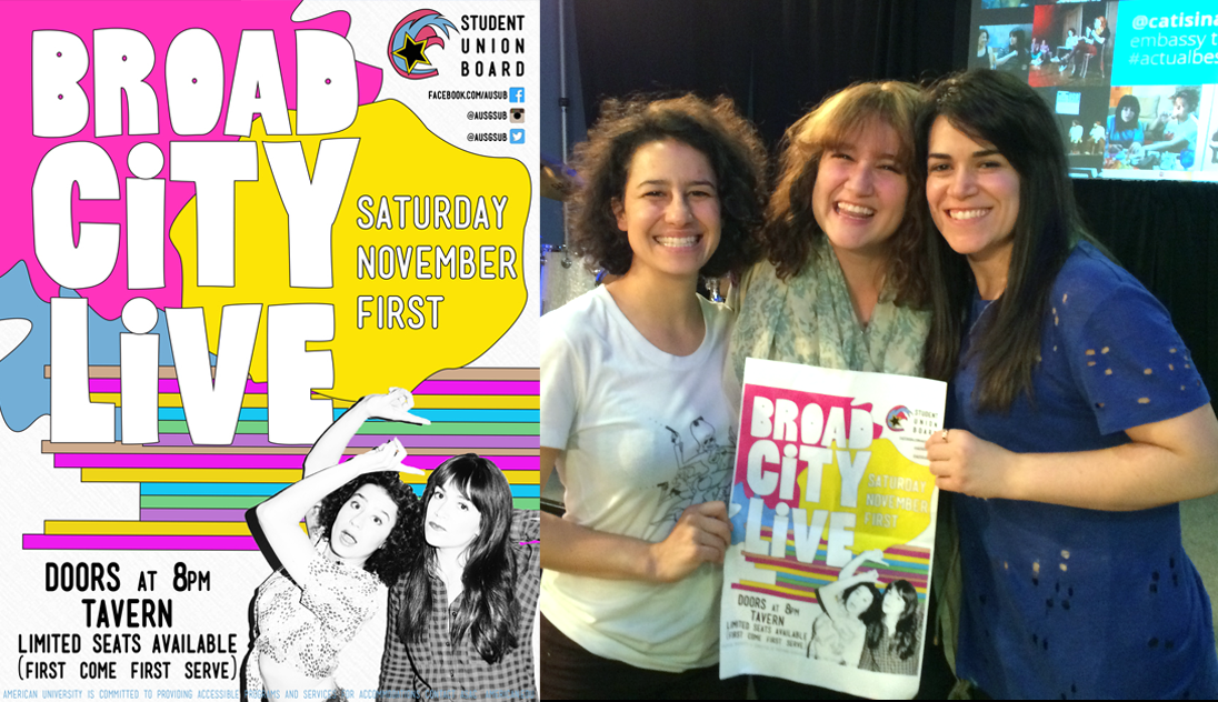 with the gals of Broad City featuring poster design