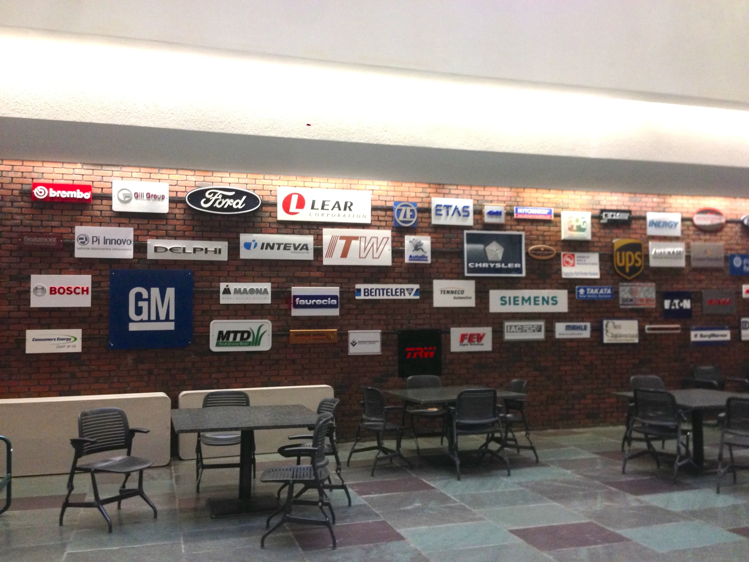 kettering's "co-op companies" wall
