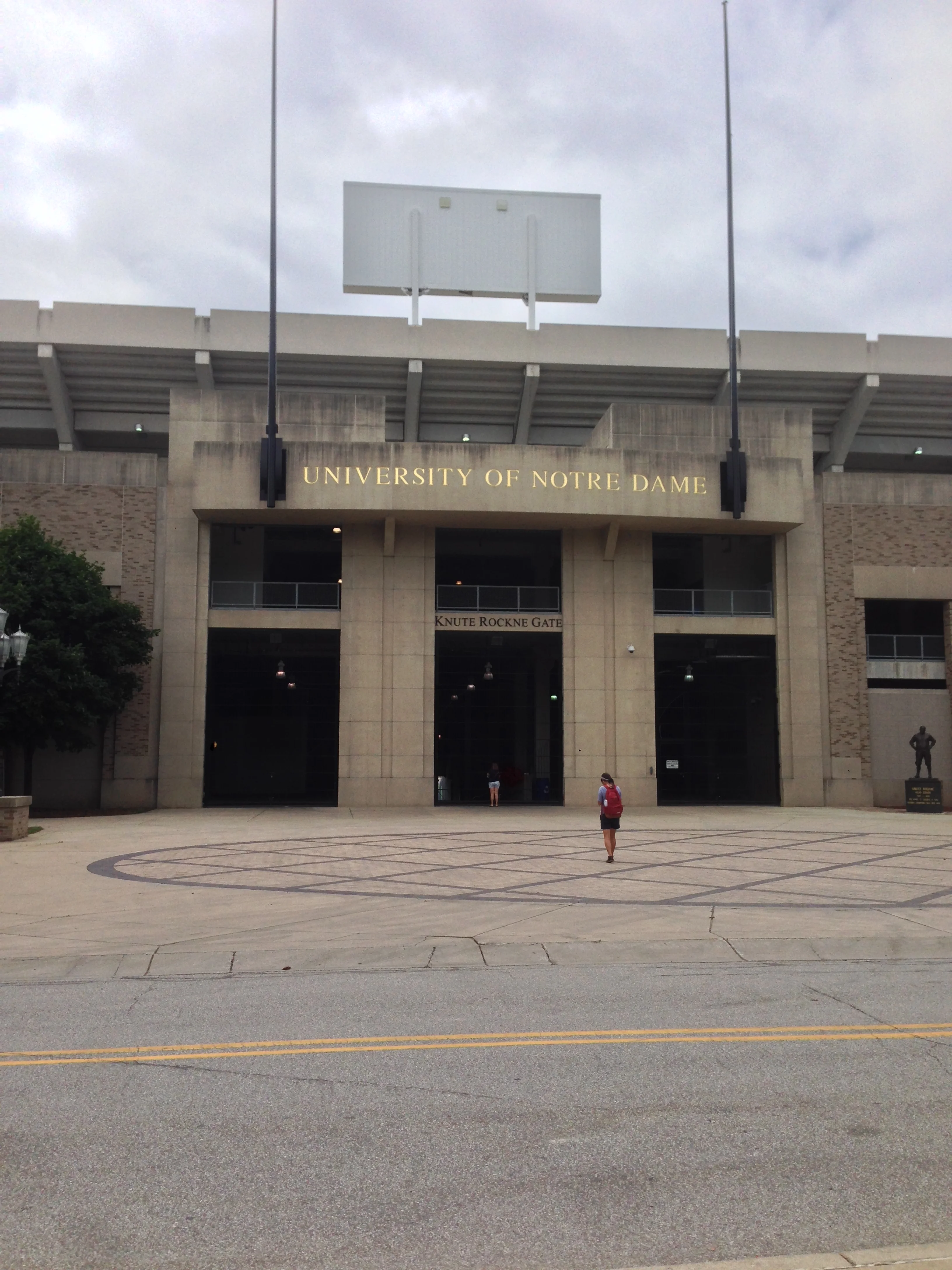 Notre Dame's stadium is on campus