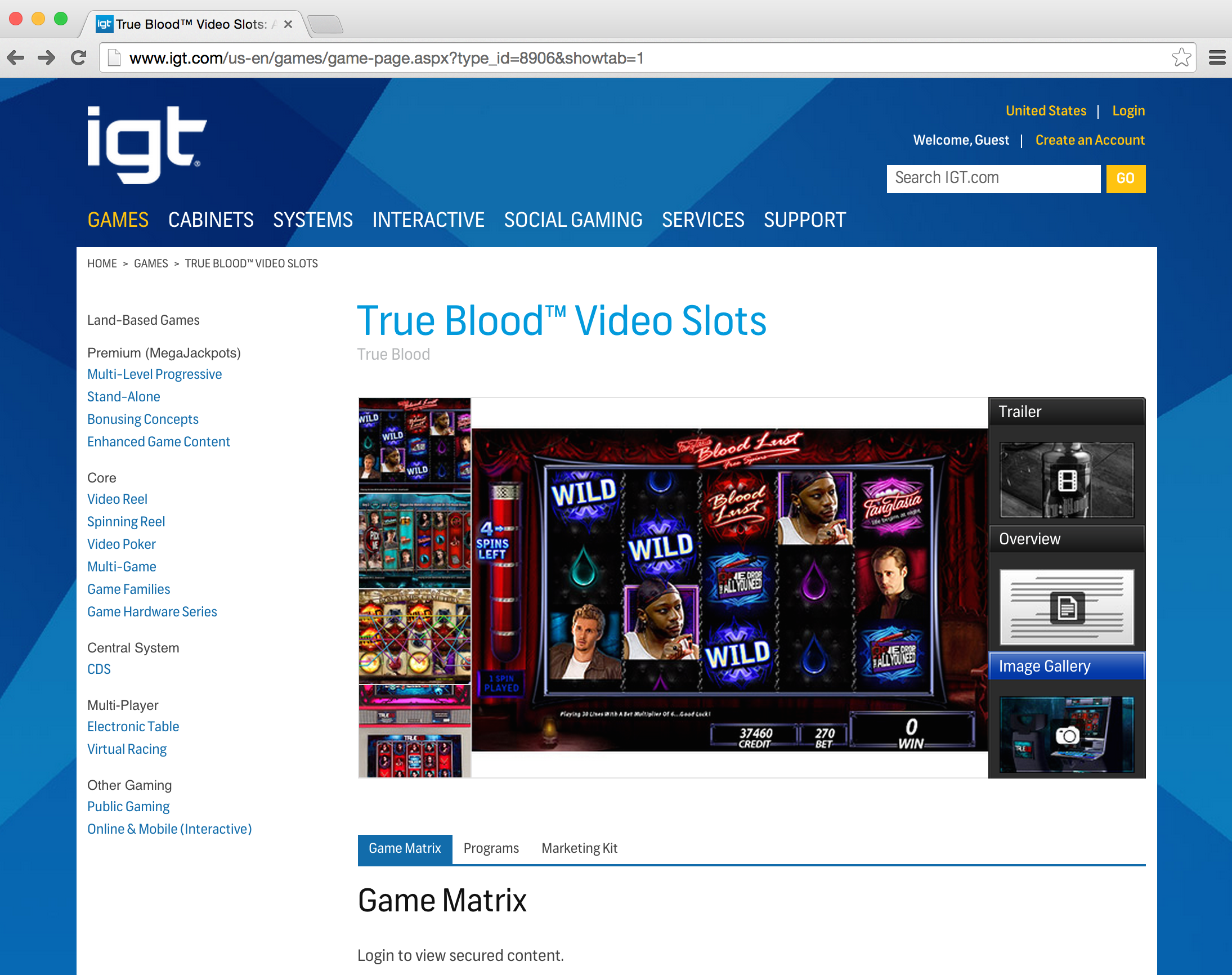 IGT Game Page