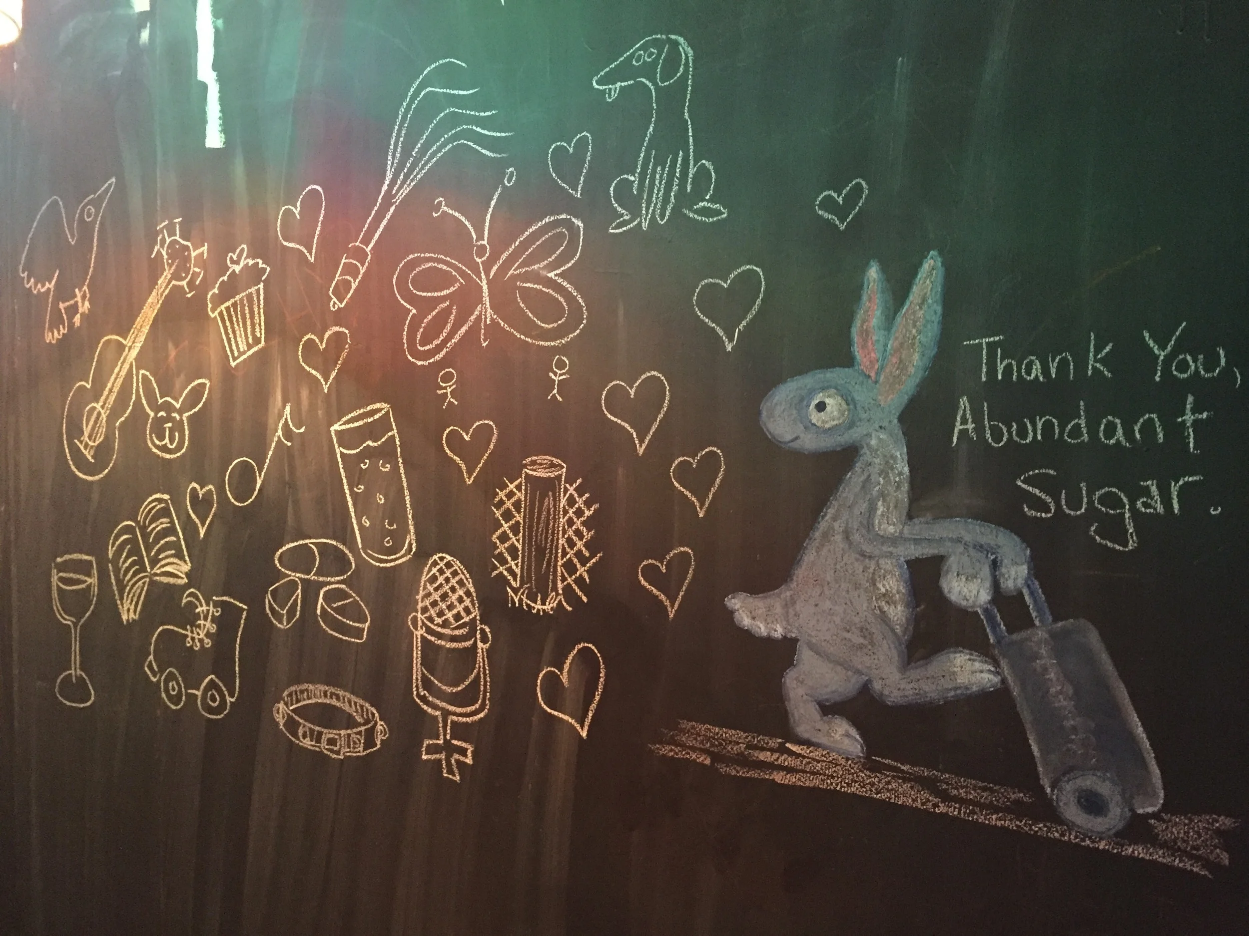 A goodbye message to my Brewery friends when I left Los Angeles, drawn on the wall of the bathroom.