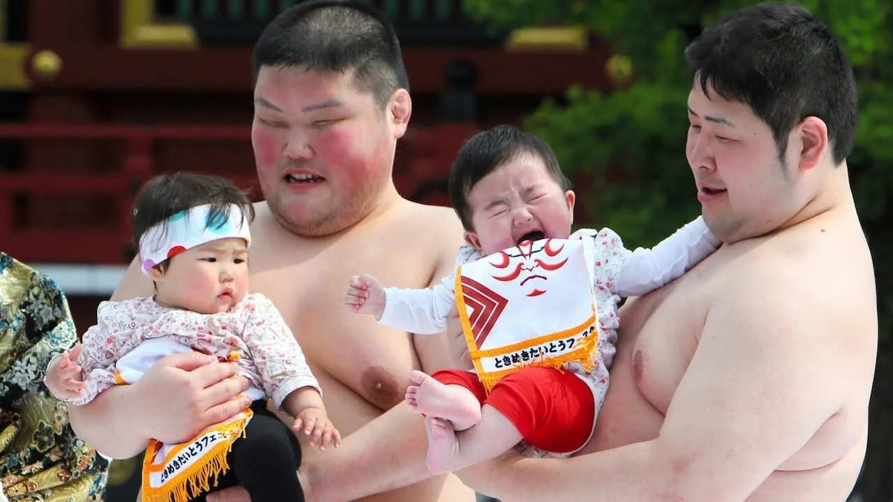 16: Since 1600 in Japan, there’s been a baby crying festival where sumo wrestlers make babies cry to protect them from evil spirits. https://www.youtube.com/watch?v=5I8ROyD85S4