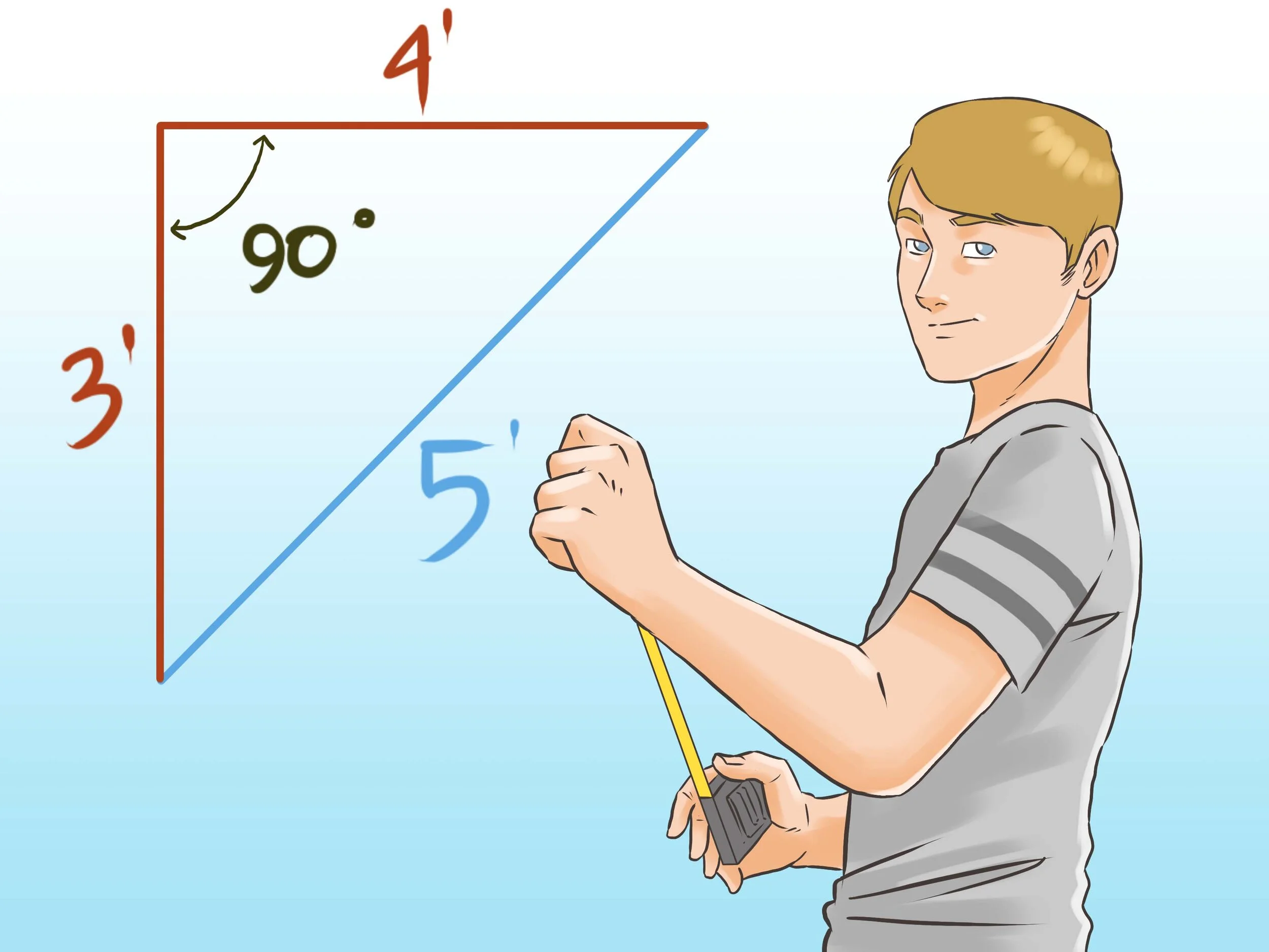 22: An easy way to tell if a corner is square is to measure 3 units from one of the square corners and 4 units from the other, and them confirm that the hypotenuse between those two points is 5 units. If it’s not, your corner isn’t square. https://youtu.be/NG_y1nr9Kxo