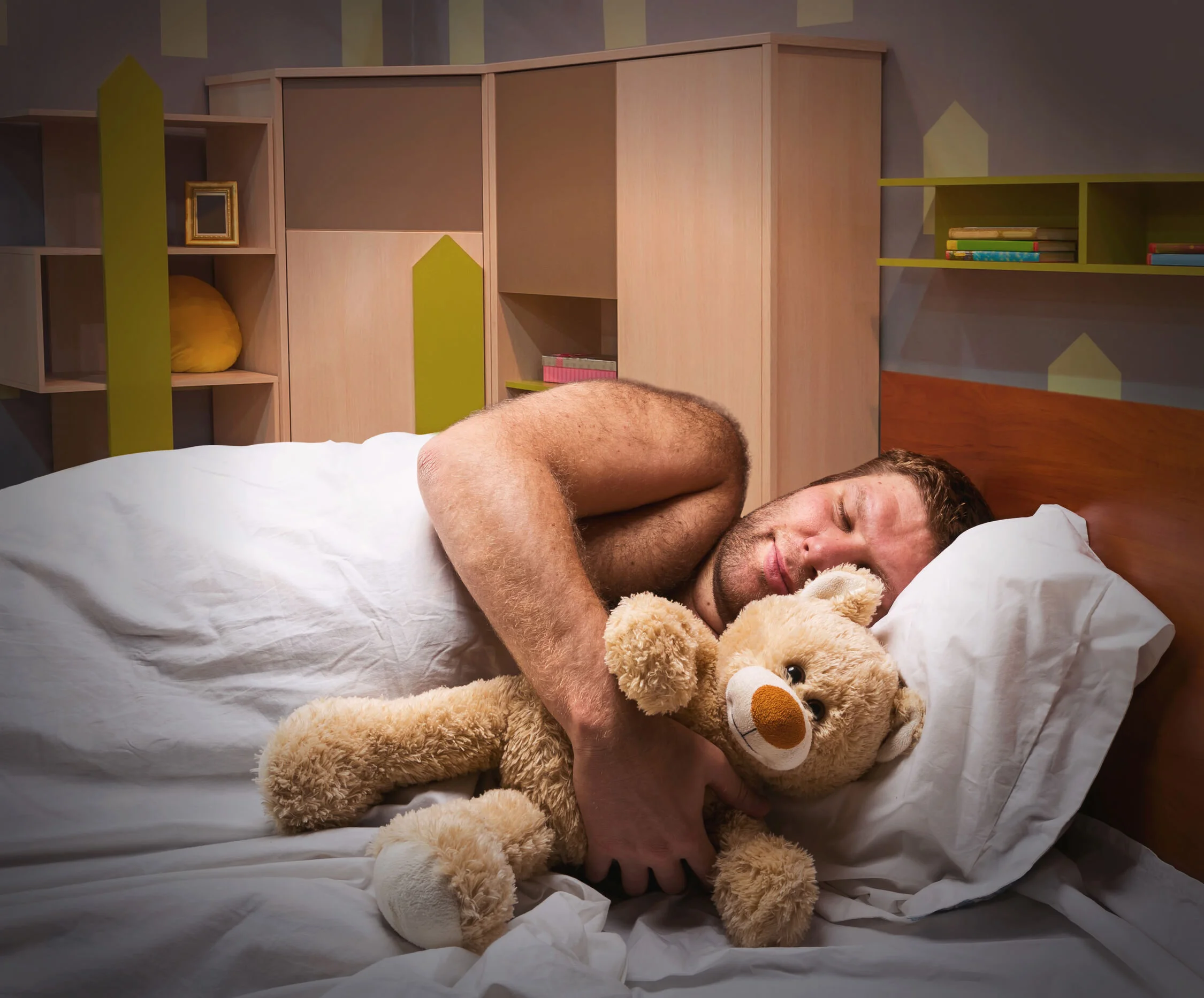 48: Two neurotransmitters, GABA and glycine, work together to paralyze you as you fall asleep every night. Scientists theorize that people twitch themselves awake when they start dreaming before this process is complete. https://www.youtube.com/watch?v=hehY2FCWuDo