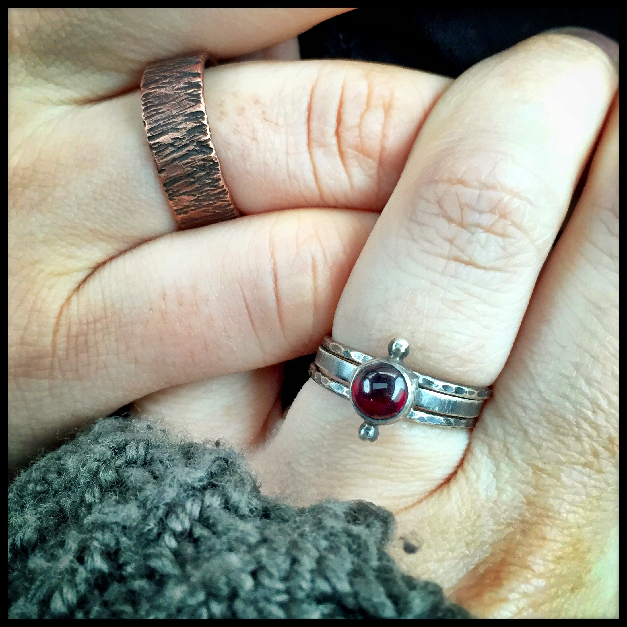 Custom made rings because that's how we roll.