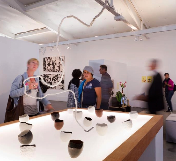 The Coconut Revolution, porcelain, stoneware, glaze, wood, acrylic, lightbox, 120cm x 180cm, 2004-14 , photo by James Henry