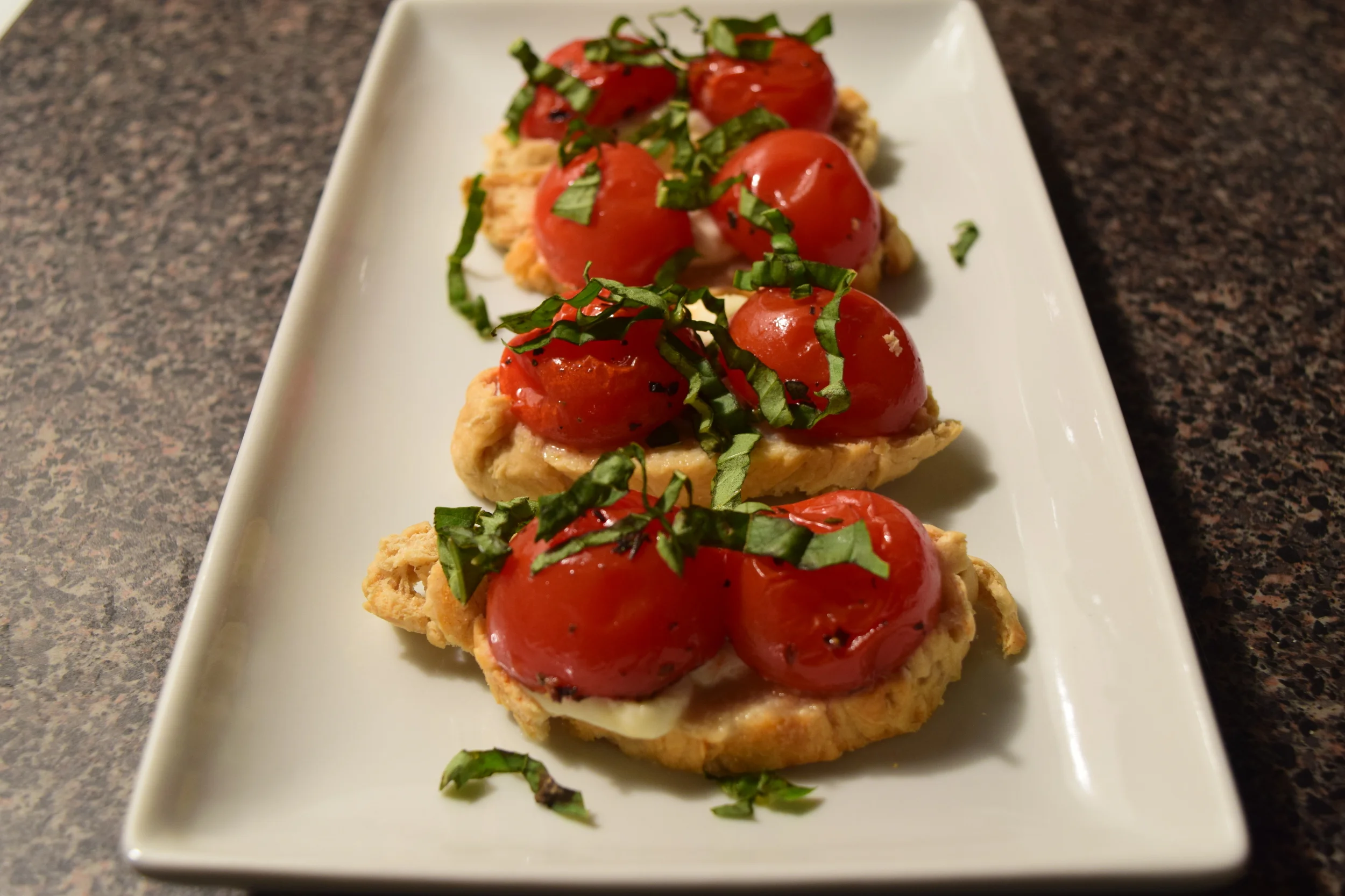 Same Yummy Caprese Toasts from a different yummy view!