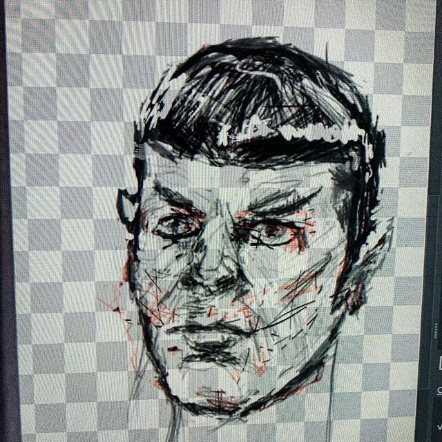 #livelongandprosper #🖖🏼
#wip #drspock #leonardnemoy 
#illustration #comicart #drawing #sketch #portrait #digitalillustration #drobnock #image #startrek #pop #popculture #thefuture