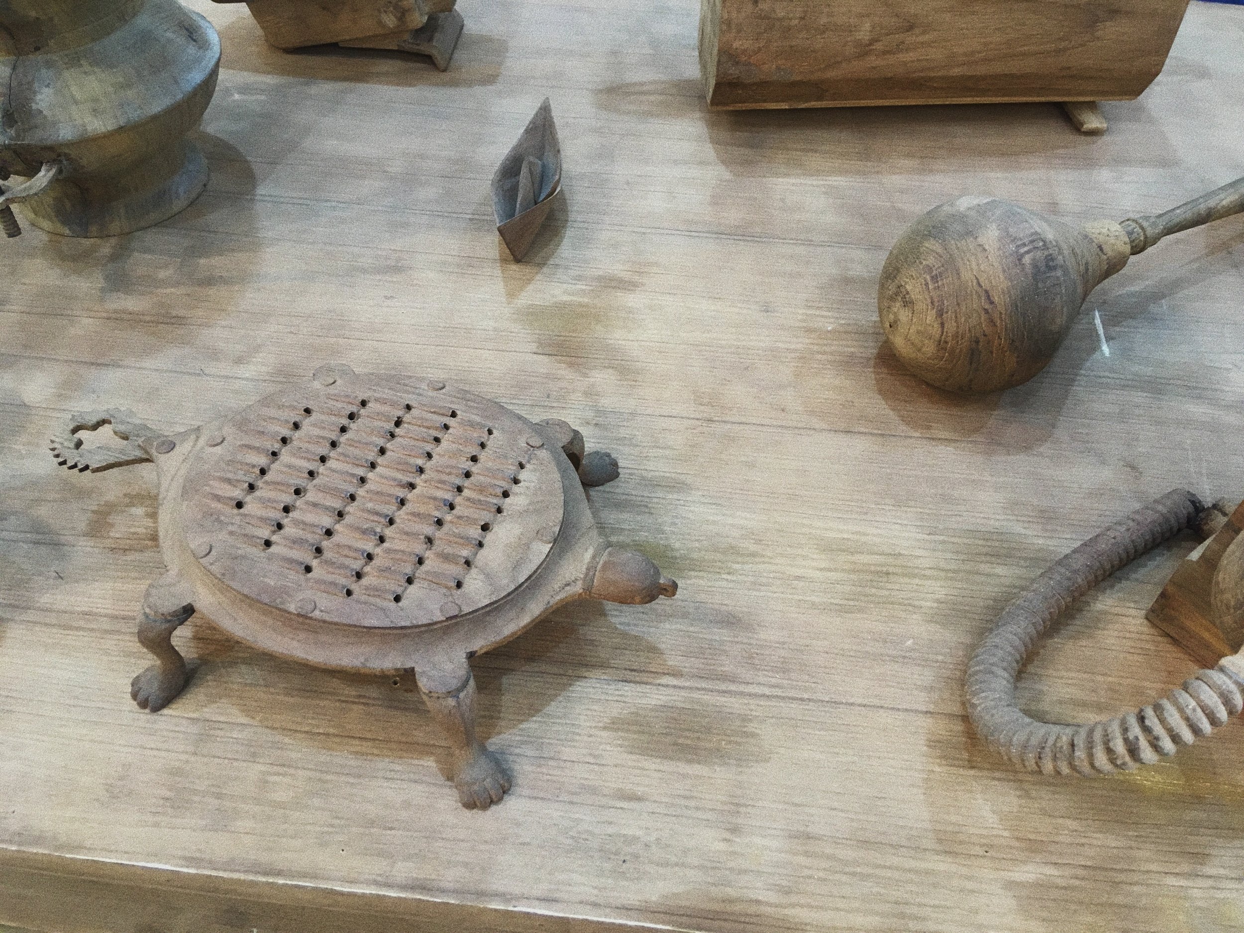 Installation detail of the pieces earth left behind (2018) by Sudarshan Shetty at GALLERYSKE booth, India Art Fair 2018