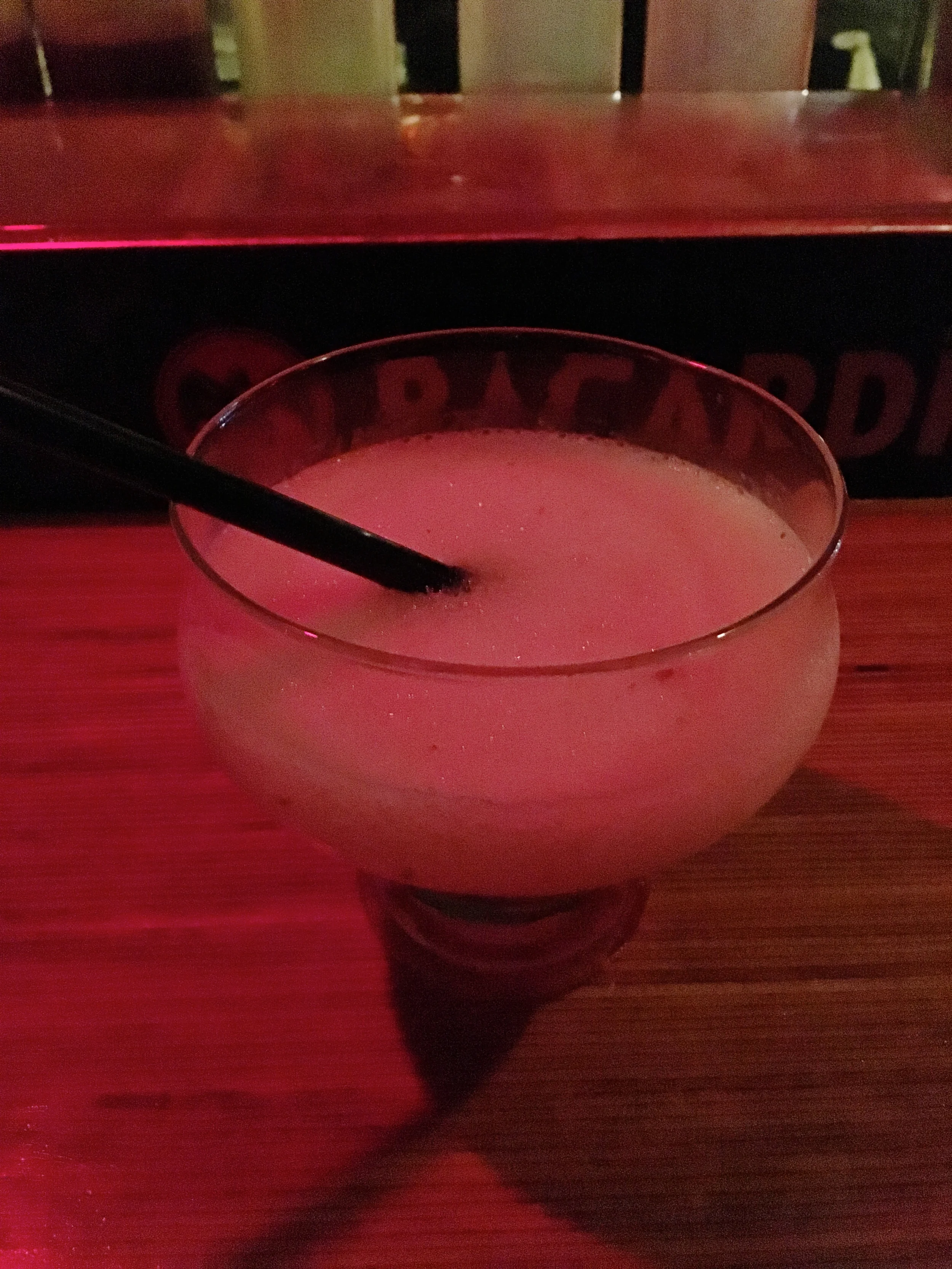lychee nut daiquiri "not for me. tastes kind of like foot. i really don't like lychee. pulpy ughhh."