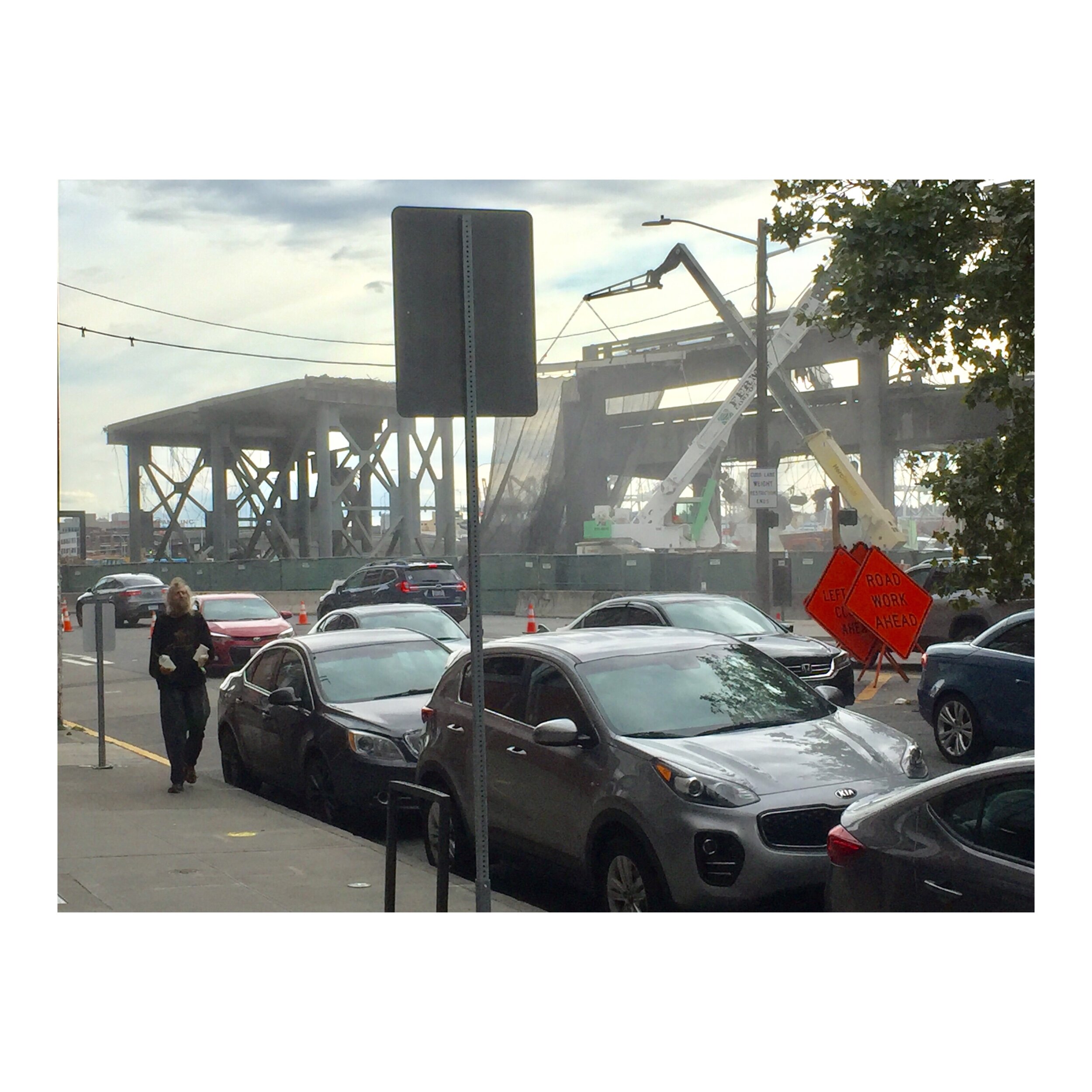 Seattle Viaduct getting demolished