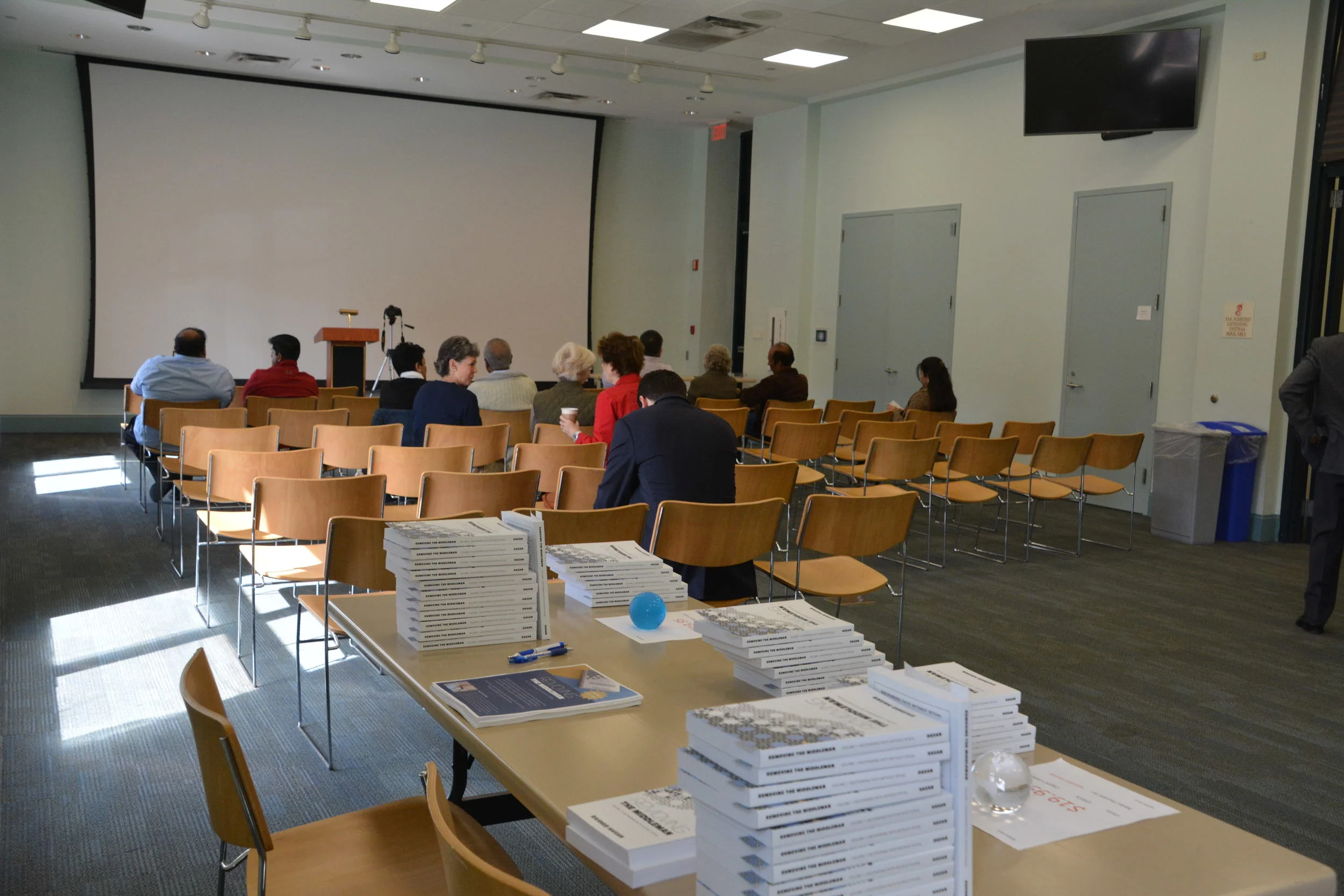 Preparing for Author Talk at Alexandria Library