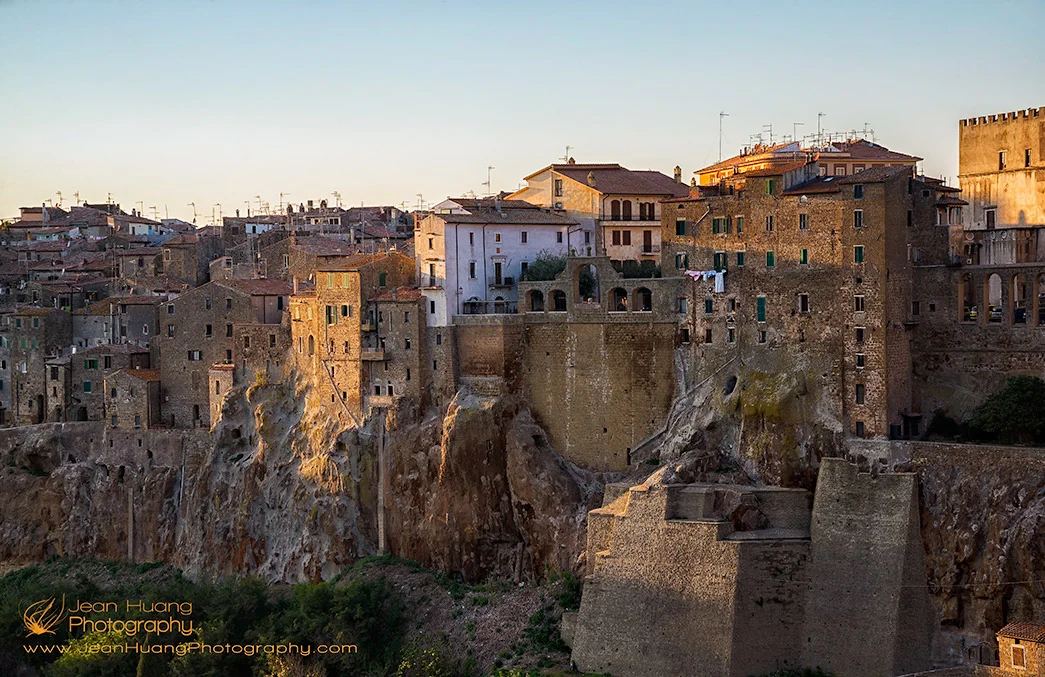 Pitigliano in Tuscany Grew Out of Tufa Rock - Los Angeles Travel Photographer