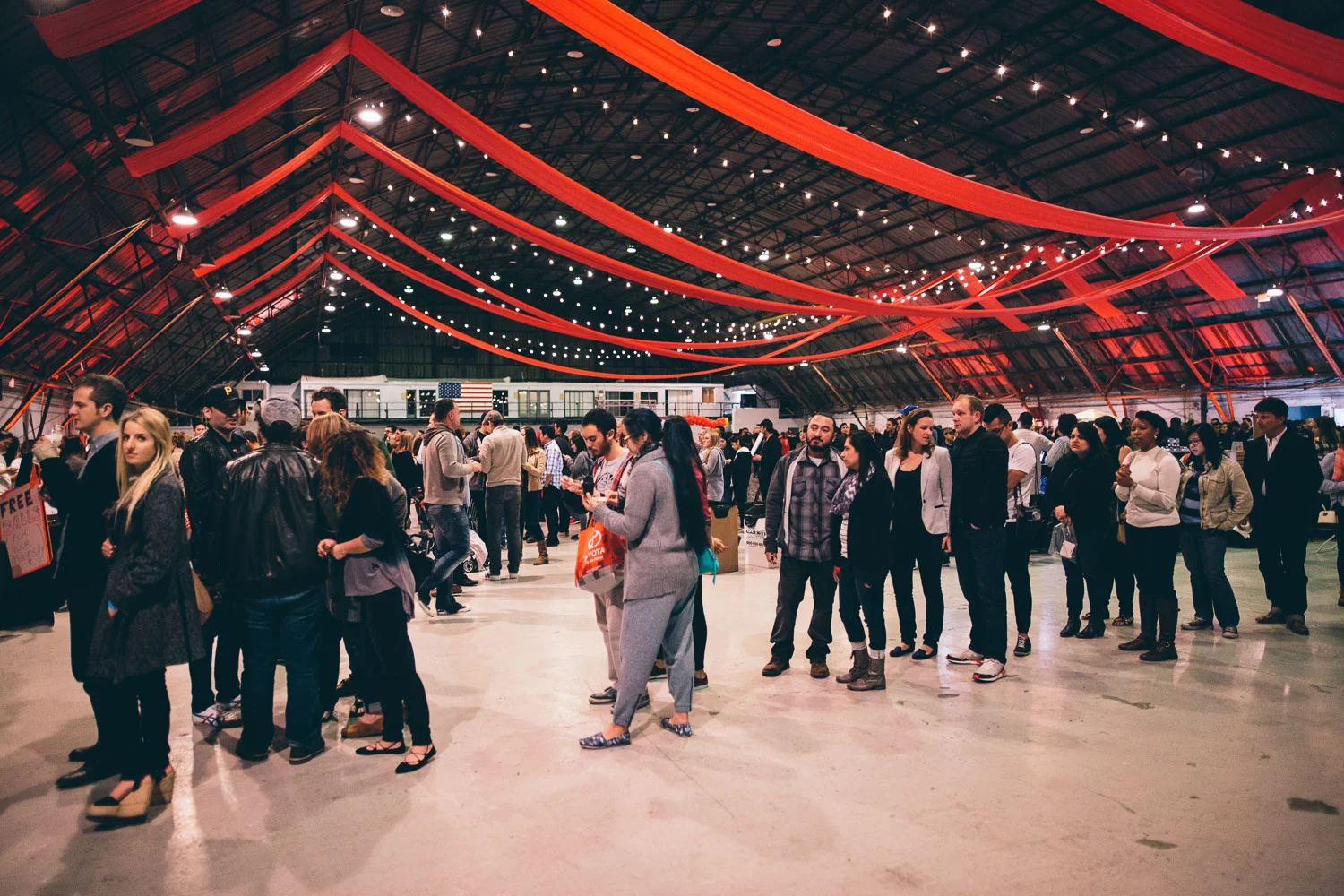 Long lines and elegant streamers at the Taste of Night Market
