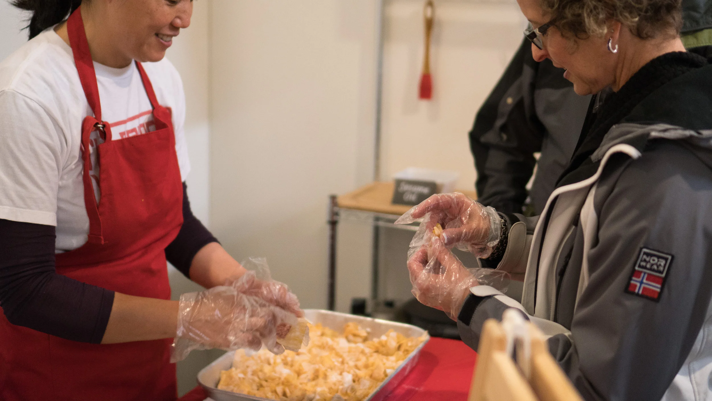 Learning how to wrap Bacon Wontons