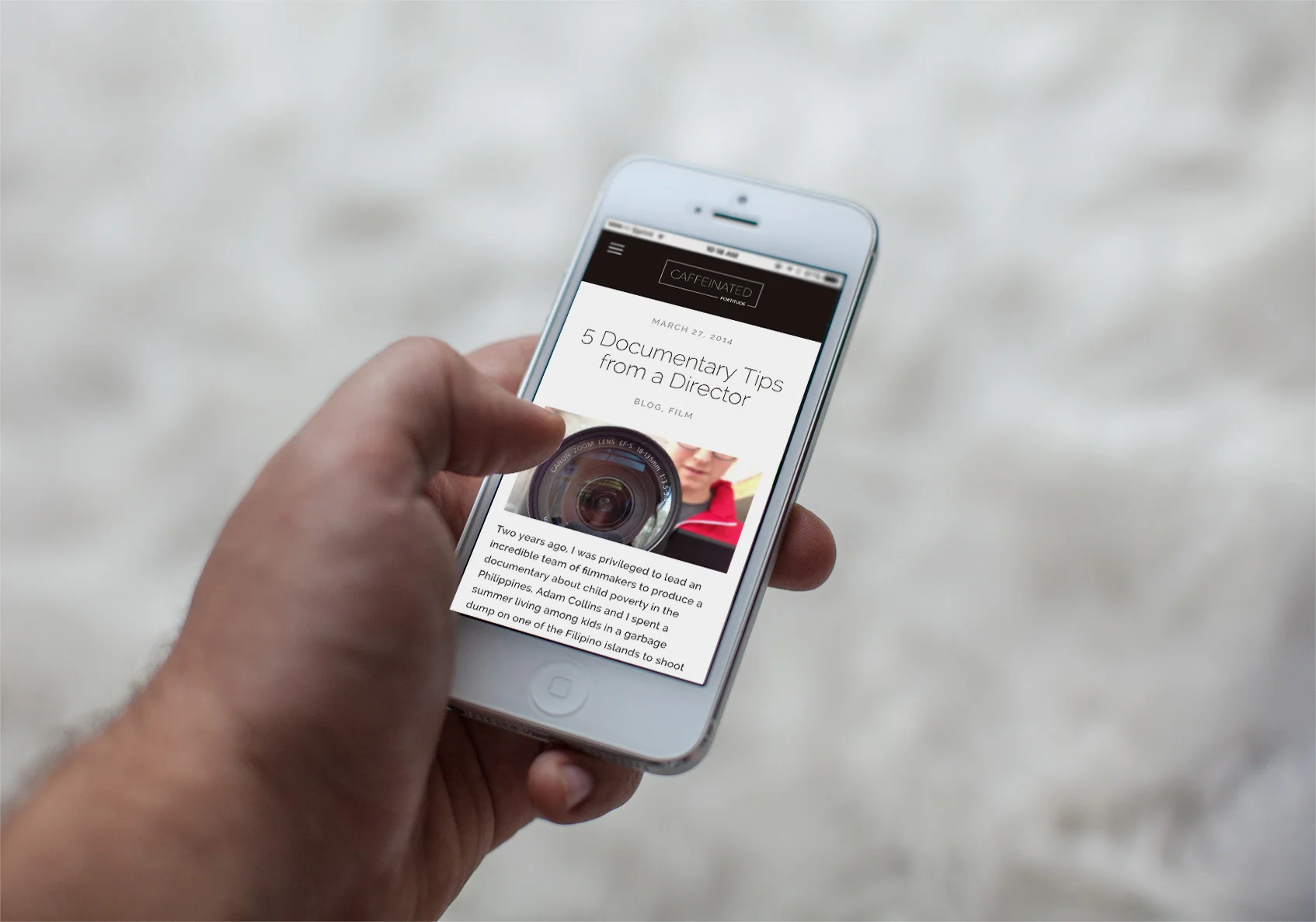All SquareSpace sites have responsive designs built in, so they look great on computers, tablets, and phones alike