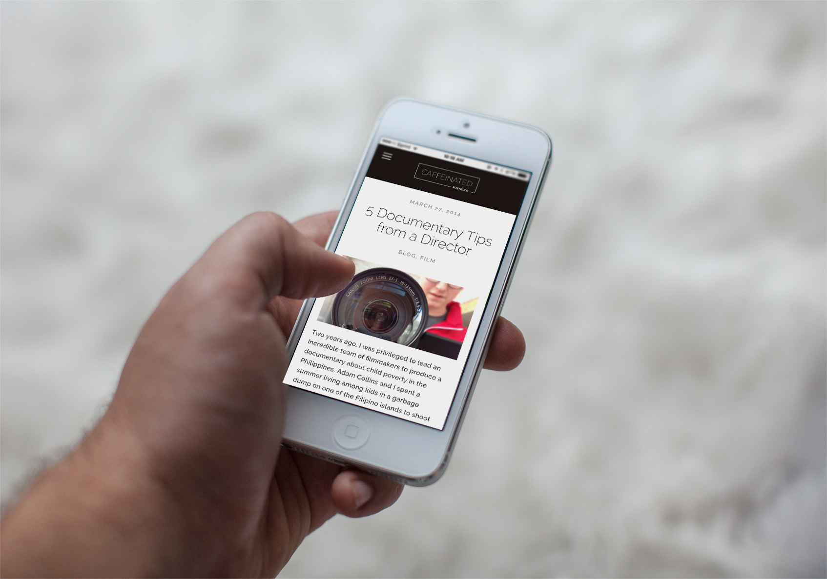 All SquareSpace sites have responsive designs built in, so they look great on computers, tablets, and phones alike