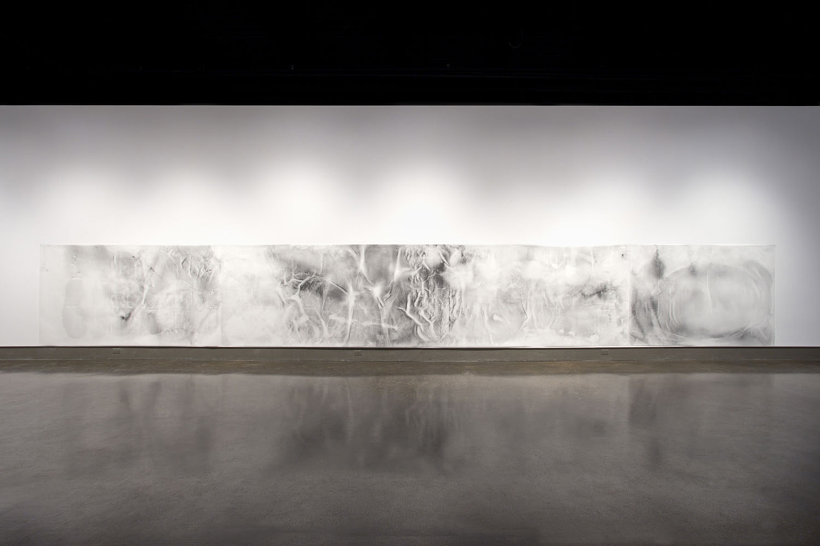 Sift (Installation detail). All drawings graphite, water and vinegar on mylar. Dimensions variable, 2015.