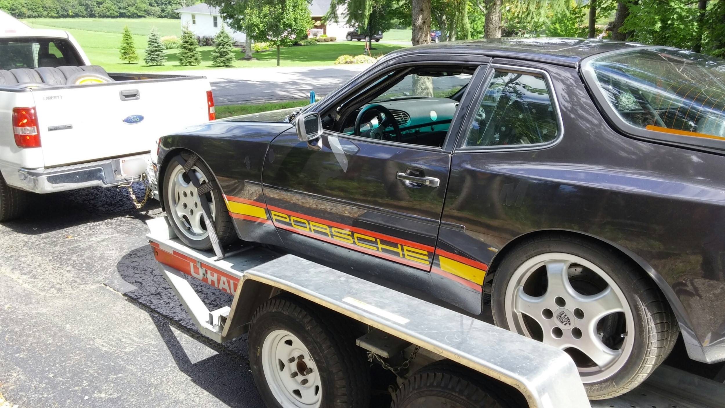 Here it is on the trailer. I dragged it home from Buffalo, NY on August 23, 2015.