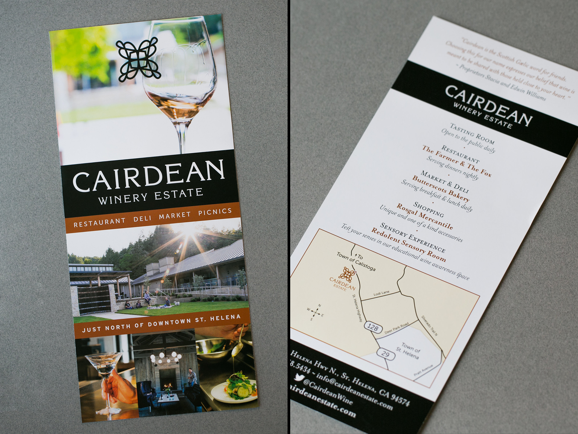 Rack Card Design for Napa Valley Winery