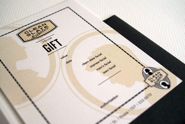 Gift certificate design